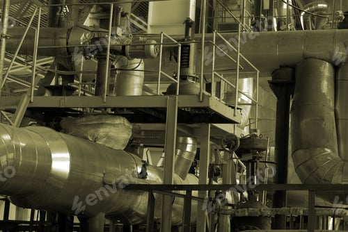 Preview: Equipment, Cables And Piping As Found Inside Of A Modern Industrial Power Plant