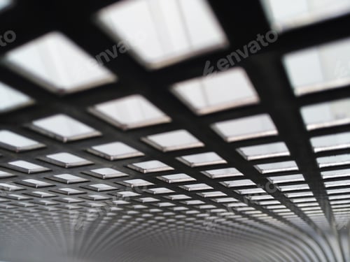 Preview: A Stainless Steel Perforated Sheet Metal, A Stainless Steel Square Screen In The Background.