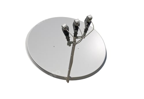 Preview: Satellite Dish Antenna Isolated On White Background
