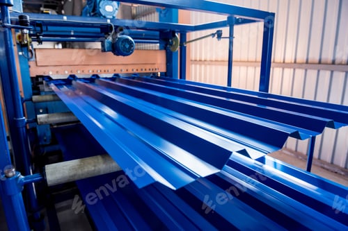 Preview: Metal Sheet Forming Machine At The Modern Metalwork Factory.
