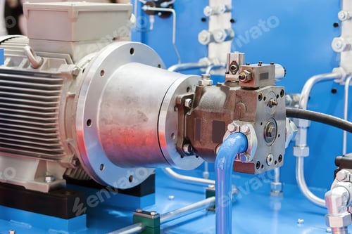 Preview: Focus On Detail Of Machine For Industry; Note Shallow Depth Of Field