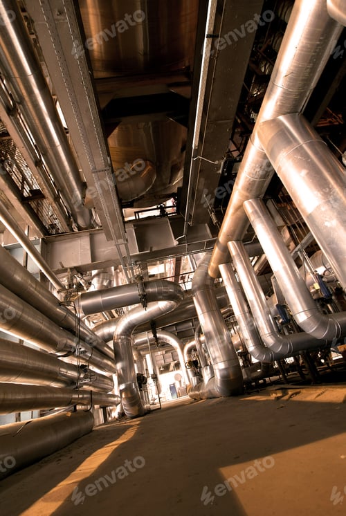 Preview: Equipment, Cables And Piping As Found Inside Of A Modern Industrial Power Plant