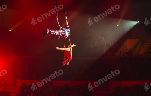 Preview: Performance Of Aerialists In The Circus Arena