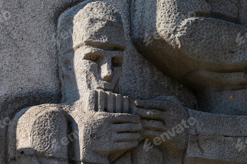 Preview: An Old Piece Of Sculpture Of An Authentic Folk Musician Of Eastern Europe With A Wind Instrument