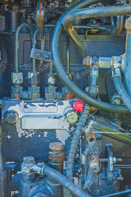 Preview: Old Messy Motor Of Tractor