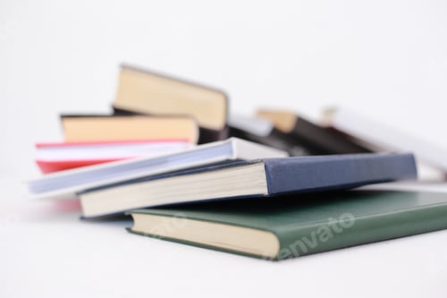 Preview: Stack Of Books On White Background