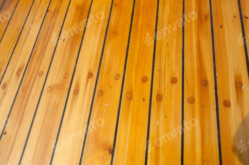 Preview: Delicate Details Of The Deck On A Hand Made Wooden Boat.