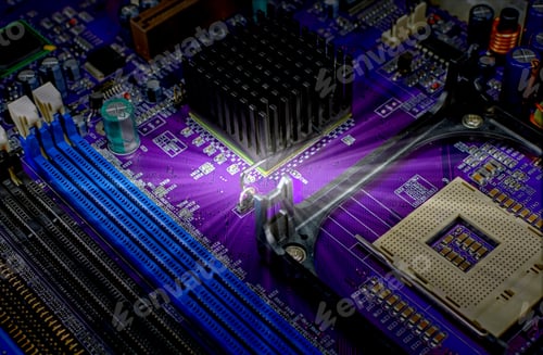 Preview: Empty Cpu Processor Socket With Pins On Motherboard