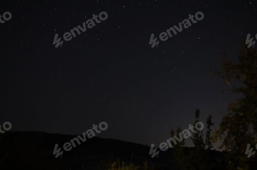 Preview: Starry Sky In The Dark Of August Night. Very Nice Background.