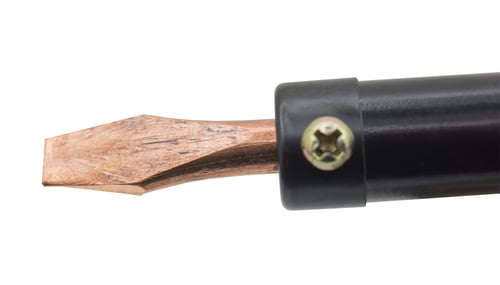 Preview: Electric Soldering Iron Closeup On White Background