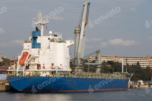 Preview: Cargo Ship Loading In A Trading Port