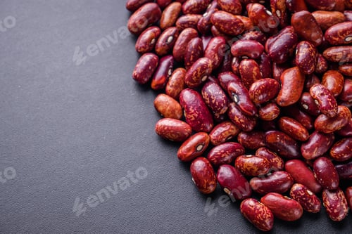 Preview: Fresh Organic Natural Beans On Black Background