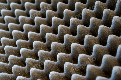 Preview: Dark Artificial Foam, Acoustic Foam Insulation Texture On Background.