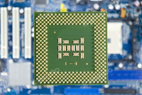 Preview: Modern Cpu On Background Computer Motherboard