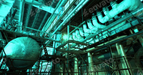 Preview: Industrial Zone, Steel Pipelines And Pumps