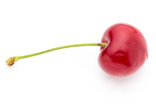 Preview: Cherry, Fresh On A White Background.