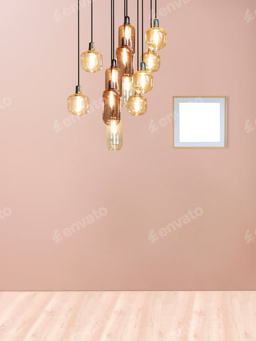 Preview: Empty Room with a Decorative Light Fixture