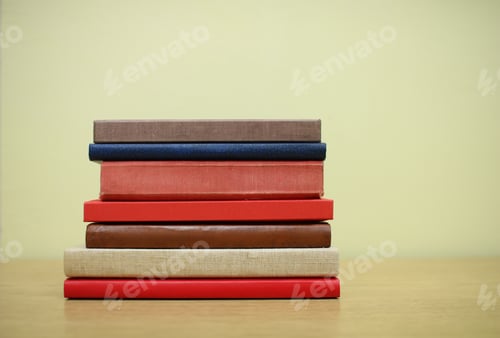 Preview: Books On The Table In Library