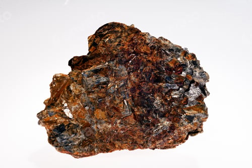 Preview: Kyanite Mineral Kyanite Mineral With Garnets On The White Background
