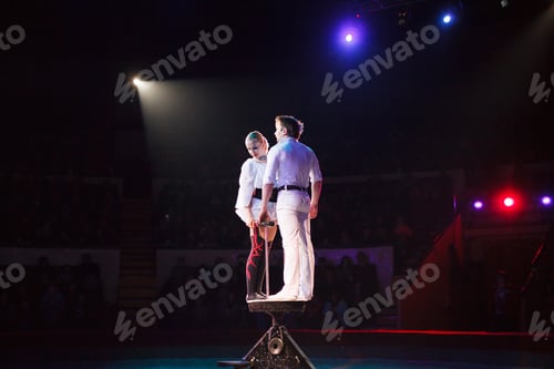Preview: Performance Of Air Acrobats In The Circus.
