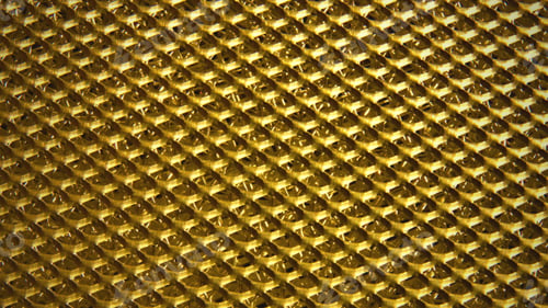 Preview: Gold Color Steel Perforated Sheet Metal Background.