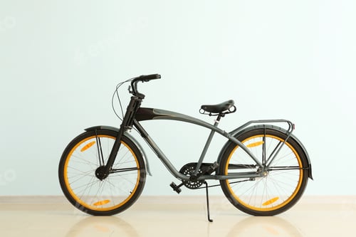 Preview: Modern Bicycle Near Light Color Wall