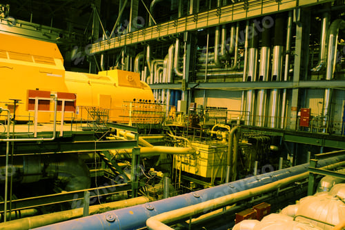 Preview: Pipes, Machinery, Tubes And Turbine At A Power Plant