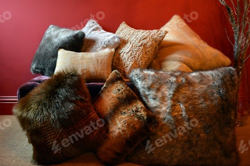 Preview: Faux Fur Throws And Cushions Room Interior