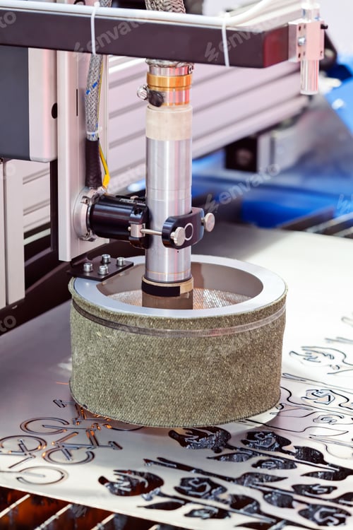 Preview: Laser Machine For Manufacture In Industry Advanced Technology; Note Shallow Depth Of Field