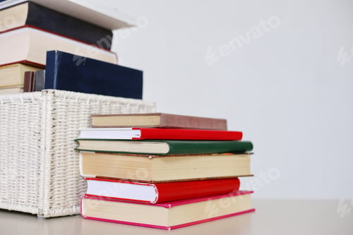 Preview: Stack Of Books On White Background