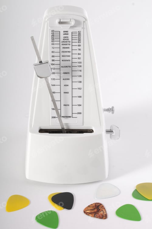 Preview: White Metronome On A White Background