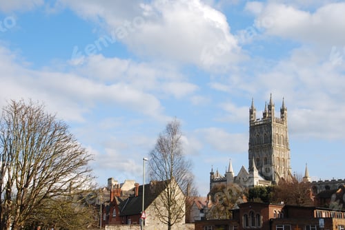 Preview: Beautiful Cityscape To The Famous Gloucester Cathedral, England (United Kingdom)