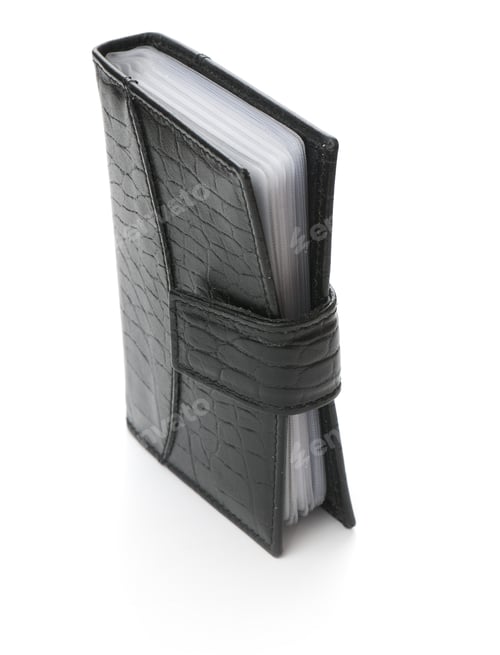 Preview: Leather Purse Cards Isolated On A White Background. S Studio Photo