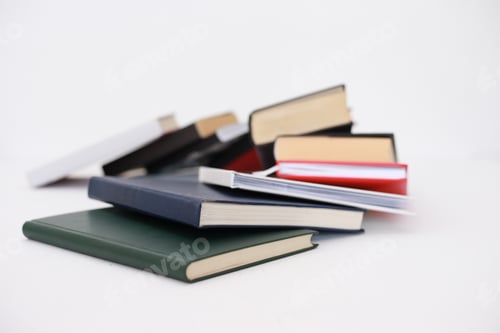 Preview: Stack Of Books On White Background