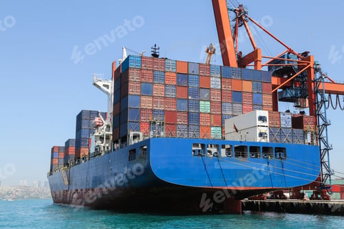 Preview: Container Ship Is Loading In A Port