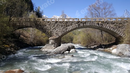 Preview: Bridge Over A Stream In Frontera Del Portalet Spain