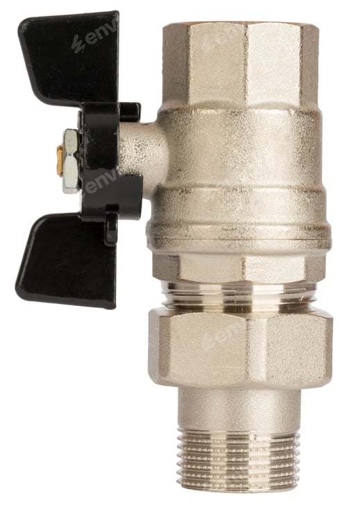 Preview: Valve Ball On Isolated White Background, Close-Up View