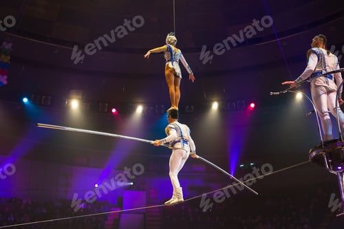 Preview: Performance Of Aerialists In The Circus Arena