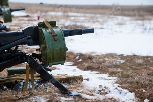 Preview: Rifle Ready To Fire On The Shooting Range