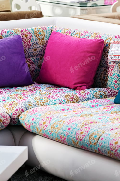 Preview: Detail Of Classic Furniture Sofa In Living Room.