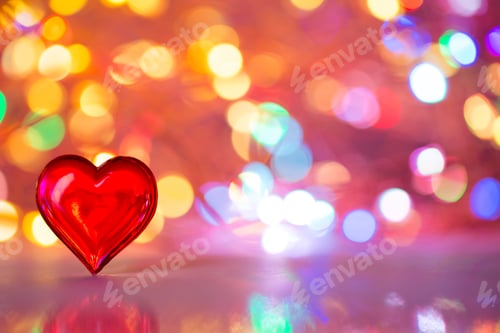 Preview: The Red Heart Shapes On Abstract Light Background In Love Concept For Valentines Day.