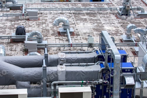 Preview: External Infrastructure Of The Microclimate Support System At A Large Industrial Site. Air