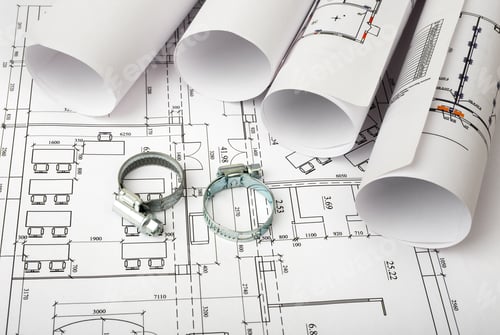 Preview: Architecture Plan And Rolls Of Blueprints