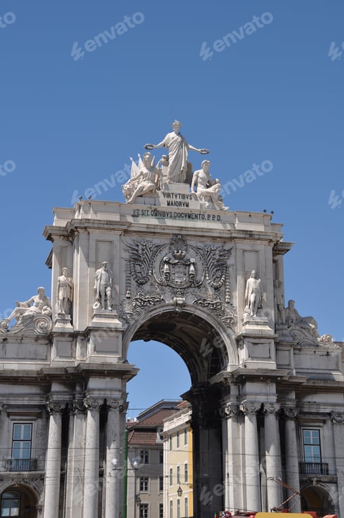 Preview: Famous Commerce Square Also Known As Terreiro Do Paco In Lisbon, Portugal
