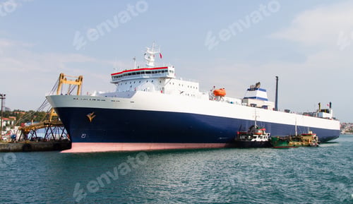 Preview: A Roro Ship Is Waiting In A Port