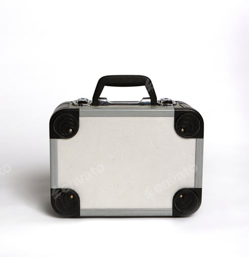 Preview: Small Silver Metal Case On White Background