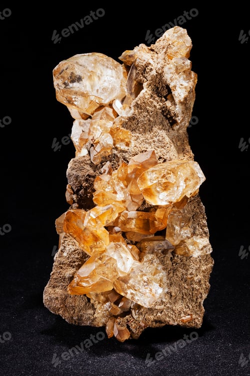 Preview: Healing Mountain Crystal On The Black Background