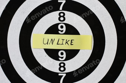 Preview: Sticker Text: Unlike In The Center Of The Target For Shooting.