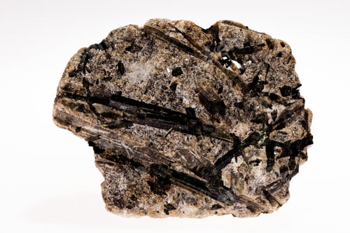Preview: Actinolite Mineral Inosilicates With Talc On The White Background