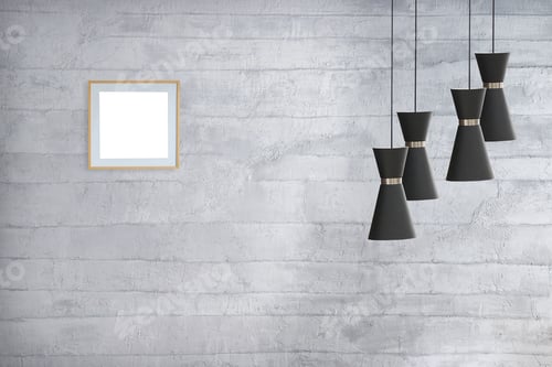 Preview: Stone Wall Interior Design And Modern Lamp